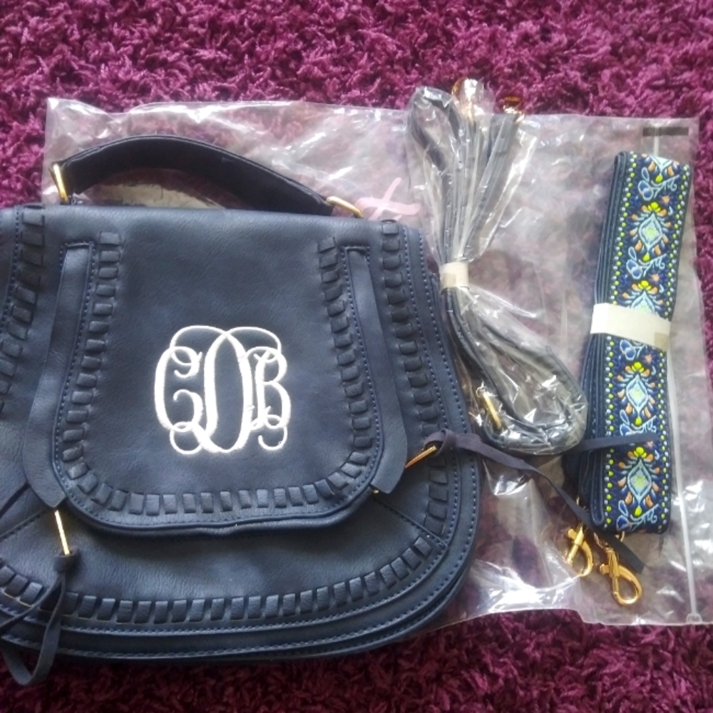 CDB monogram leather purse